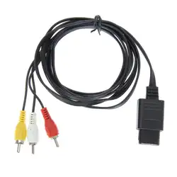 1,8 м 6FT AV ТВ RCA видео шнур, кабель для SNES кубик для игры для Nintend N64/64 игровой кабель для ПФС 2 аудио Выход разъемы