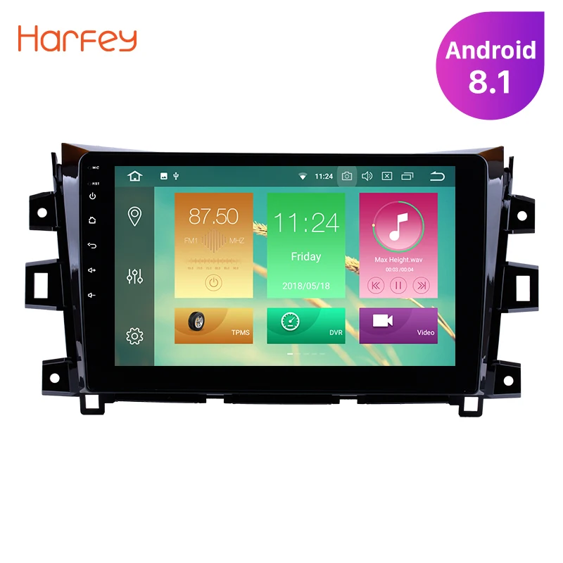 Harfey 10 1 дюймов Android 9 0 автомобиль радио для 2011 2012 2013 2014 2015 2016 NISSAN navara 1Din головное