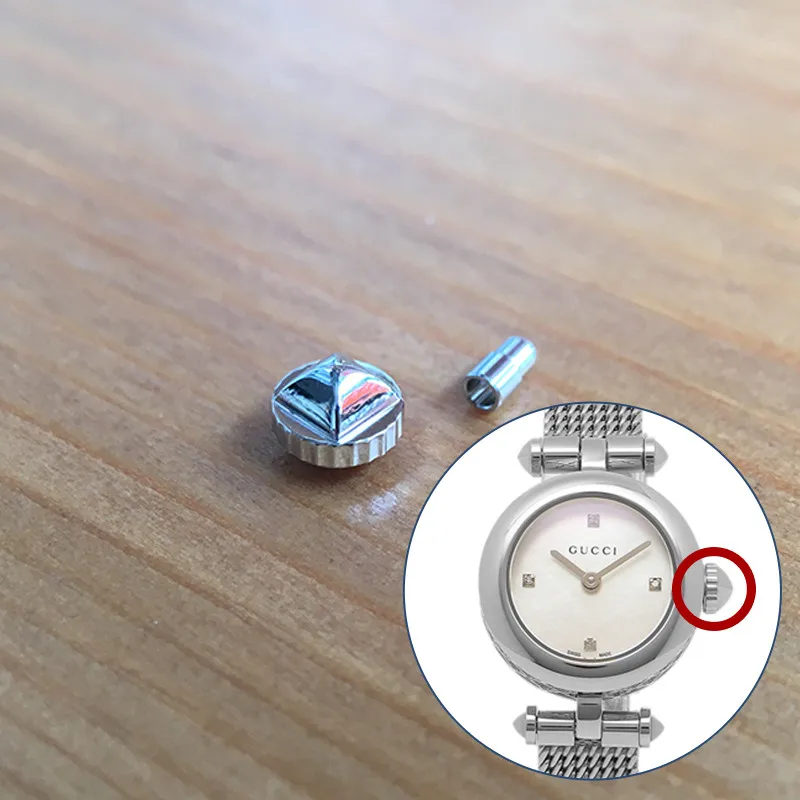 steel waterproof crown for Gucci Diamantissima 22mm quartz watch parts tools