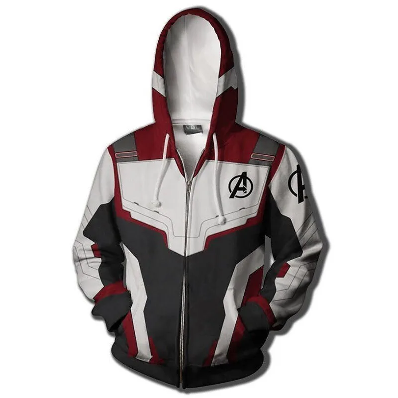 Avengers Endgame Quantum Realm Sweatshirt Costume Cosplay Adult Hoodies Halloween Christmas Carnival Superhero Pants Zipper