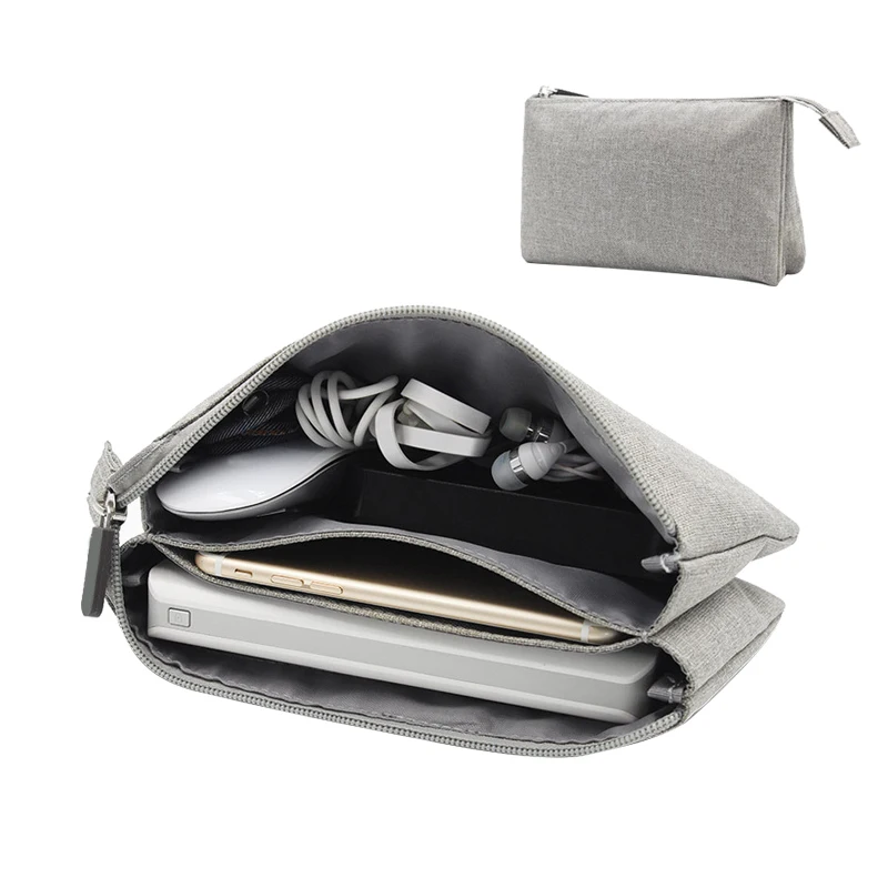 

Portable Cable Organizer Power Bank Bag Multi-Functional Digital Gadget Trip Headphones Tote Charger Wires Case Collation Pouch