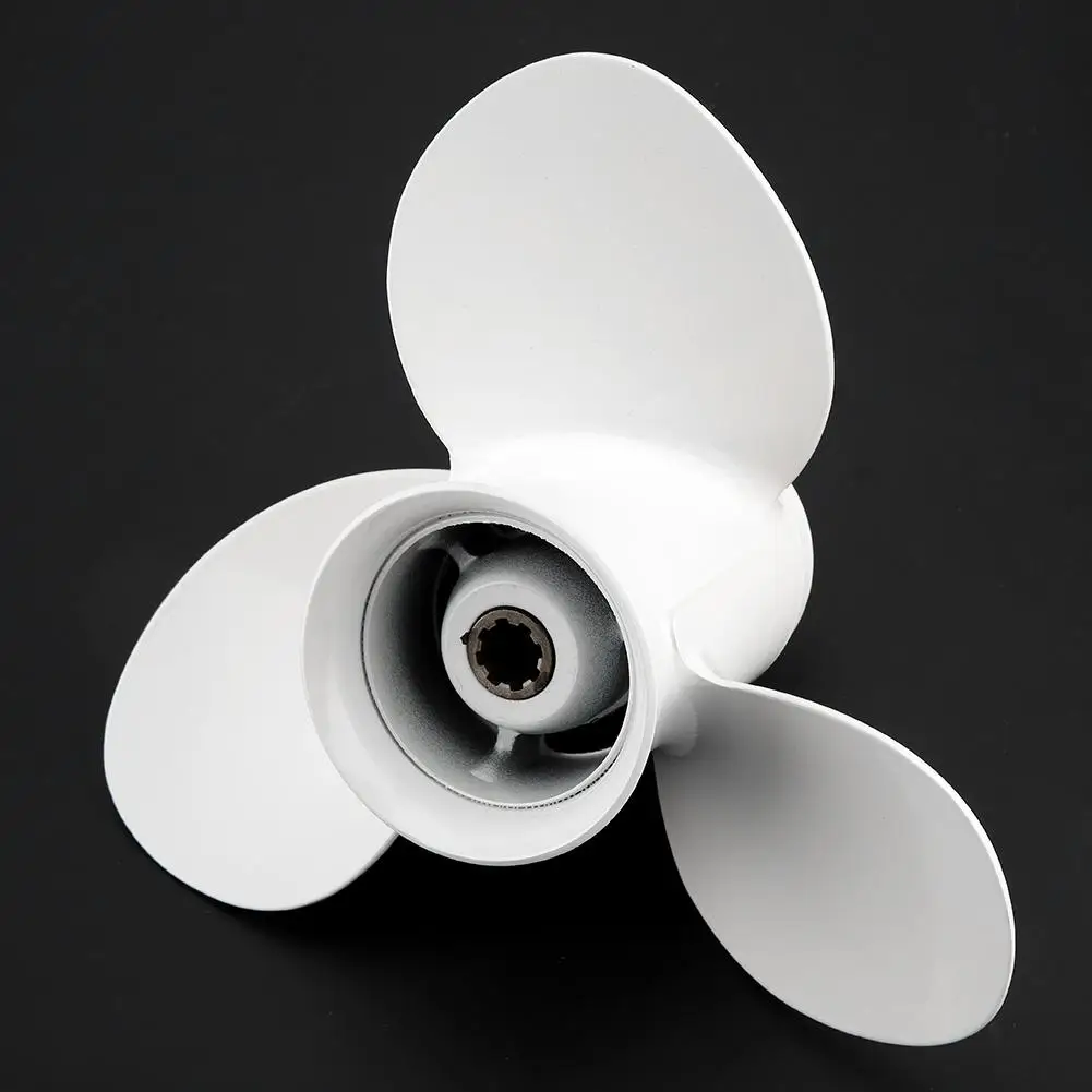 SODIAL 48-828154A12 9 X 8 Marine Boat Outboard Propeller for Mercury 6-15Hp Aluminum Alloy Standard Rotation 8 Spline Tooth 3 Blades