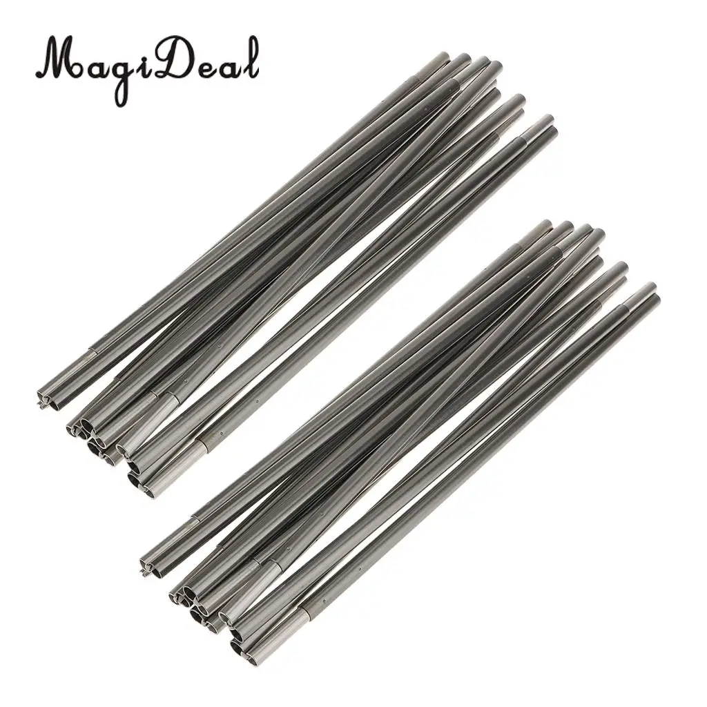 

MagiDeal Aluminum Alloy 13 Section Spare Replacement Tent Poles 485cm Silver grey for Outdoor Sports Camping Hiking Accessories