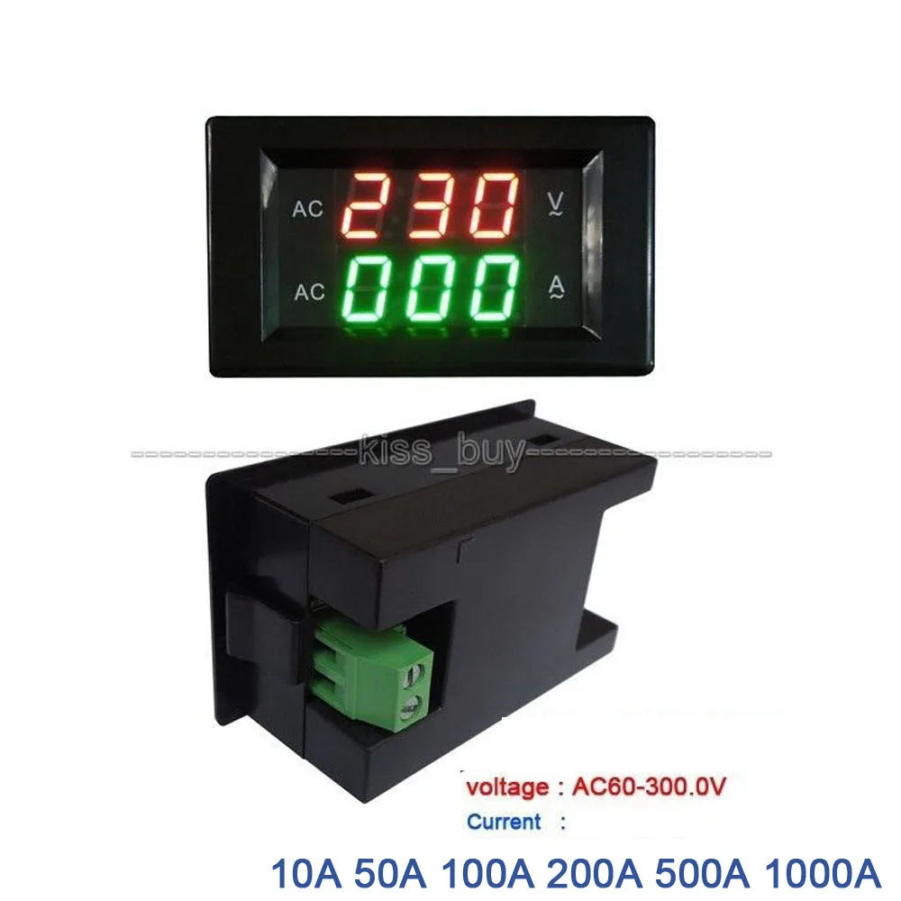 DC 0-500 В 200А Вольтметр+ Амперметр индикатор напряжения тока 0,28 светодиодный двойной дисплей Ампер Вольтметр тестер автомобиля 5 в 12 В 24 В