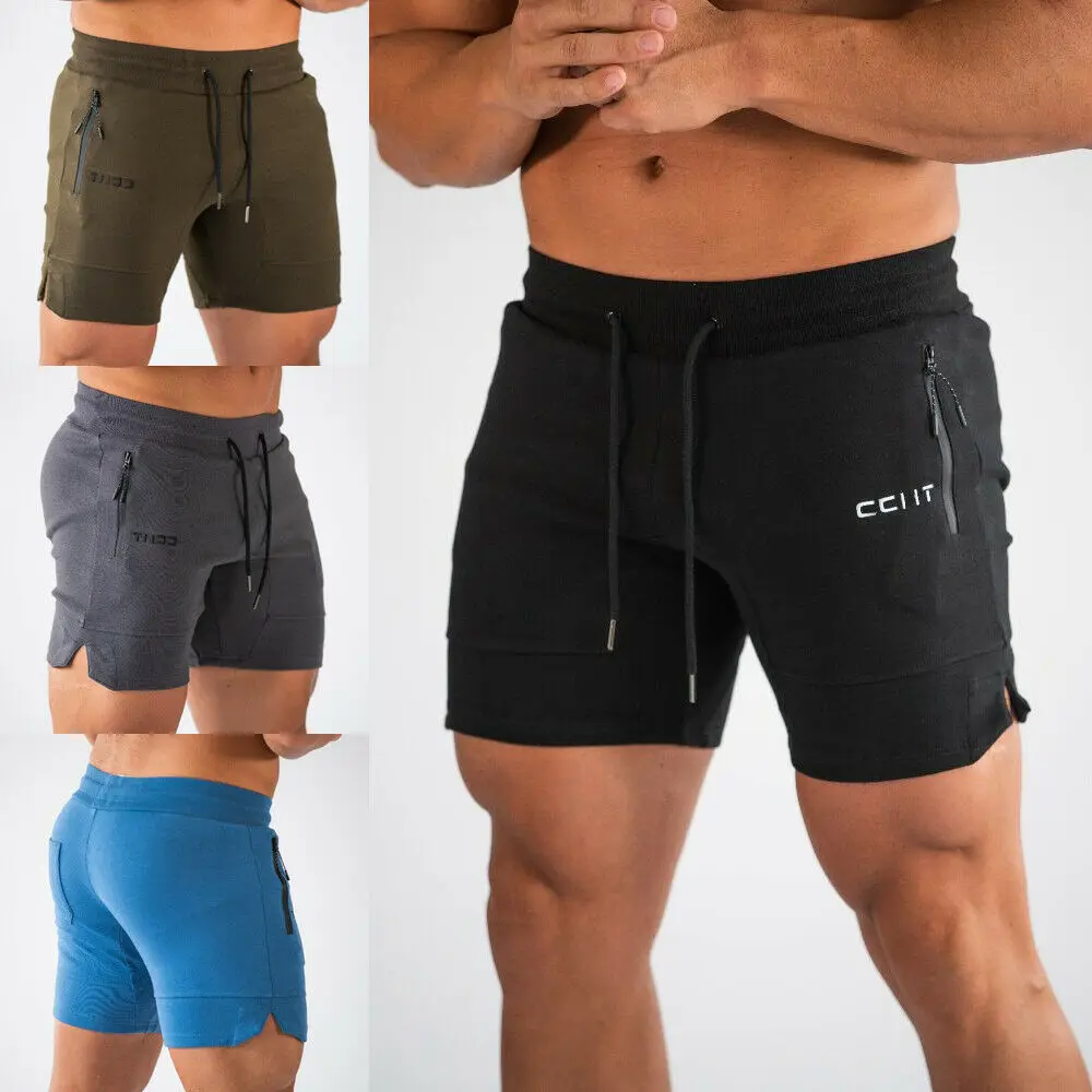 

New Fashion Men's Drawstring Casual Shorts Athletic Breathable Running Basketball Trunks Zippers Short