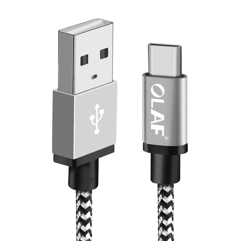 Олаф usb type-C кабель 1 м 2 м 3 м кабель для быстрой зарядки type-C кабель для передачи данных зарядное устройство USB-C для samsung S8 S9 S10 Xiaomi huawei P30 Pro