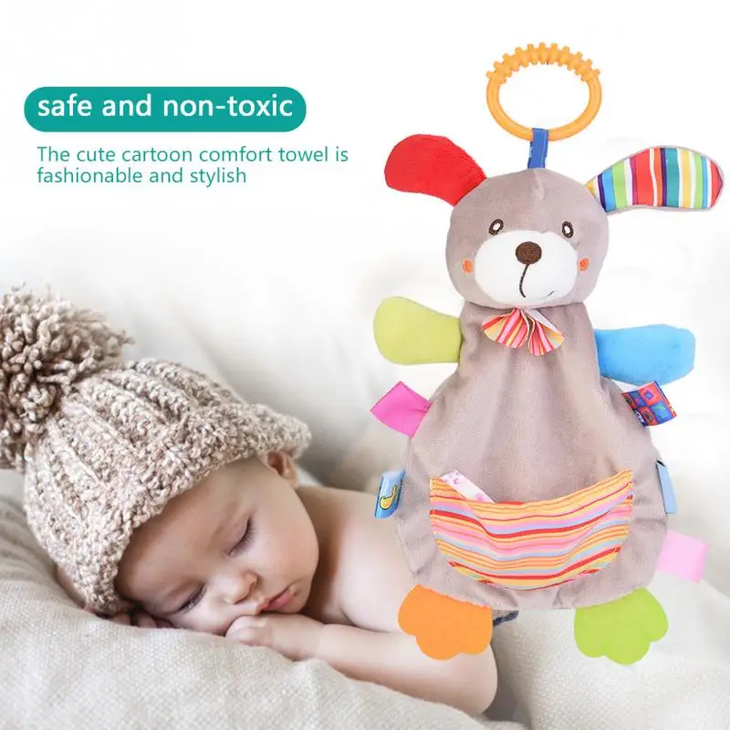 

Comfortable Breathable linen pp cotton Towel Teether Toy Pacify Doll Reusable durable Cute Towel Teether Toy for Baby Infant