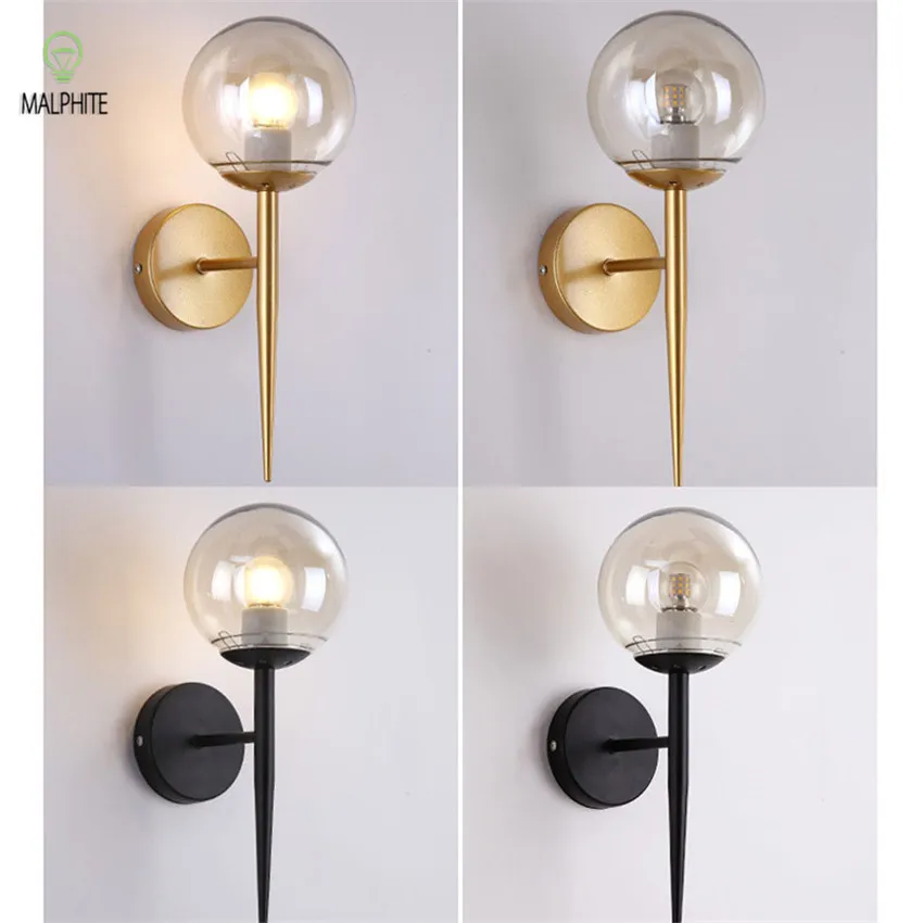 Scepticisme Speeltoestellen Buitenshuis Modern Glass Ball Wall Lamp Led Sconce Bedroom Wall Light Fixture Art Home  Decor Nordic Foyer Living Room De Corridor Luminaire - Wall Lamps -  AliExpress