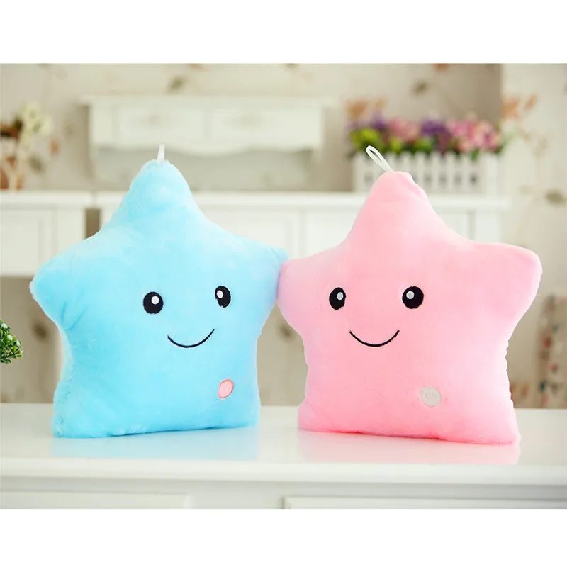 

Stuffed Plush Toys Luminous Pillow Led Light Glowing Pillow Colorful Stars Cushion Pillow Children Kids Toys Doll Birthday Gift