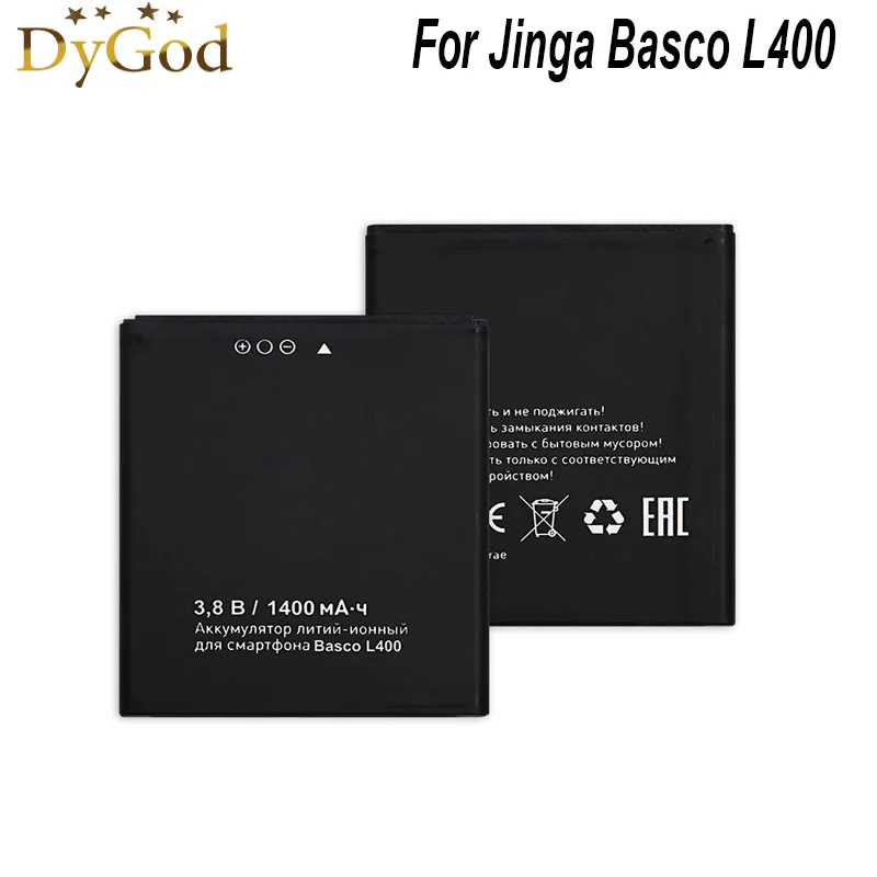 DyGod 1400mA L400 батарея для Jinga Basco высокое качество Мобильный телефон