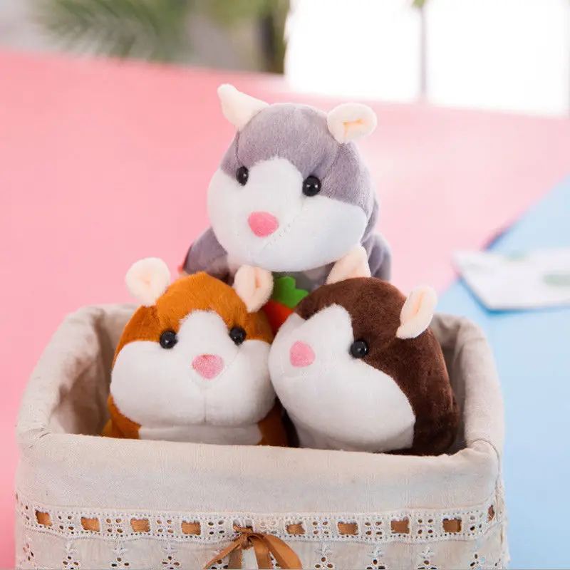 Милый хомяк говорящая мышь плюшевая игрушка для питомца рождественские подарки для детей высокого качества