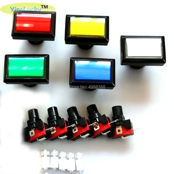 

Sanwa arcade button colorful Illuminated Arcade Video Game Push Button Switch LED Light 5V / 12V /50 * 33mm Game Accessories