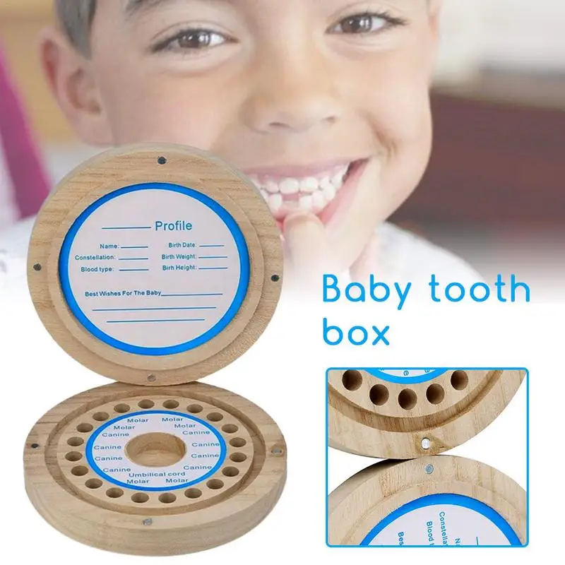 Для малышей и детей, емкость для хранения вставной челюсти детские круглые деревянная подставка для зубных щеток младенцев шкатулка для зубов детские Лиственные креативный ящик для хранения подарок