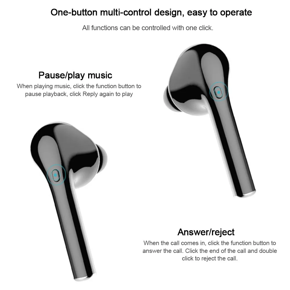 IG-Wireless Headset Mini Bluetooth Headphones Earpieces M6S Tws Earbuds Earphone With Charging Box For Samsung Smart Ear Aid