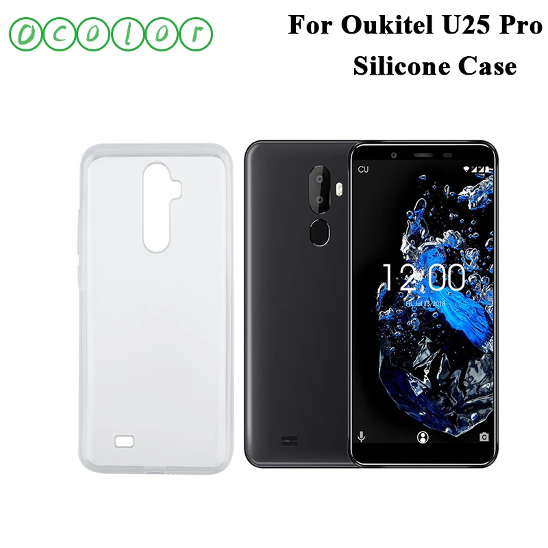 Ocolor для Oukitel U25 Pro прозрачный силиконовый чехол противоударный ТПУ задний Чехол