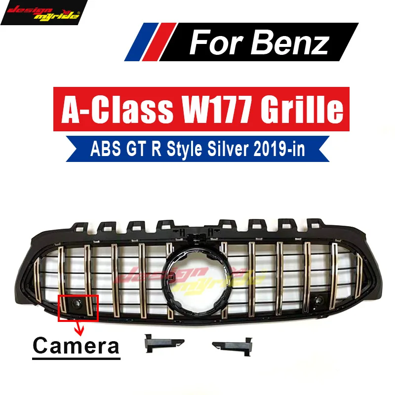 W177 GTR grille With Camera For Mercedes Benz W177 Front Grille A180 A200 A250 Without Emblem Silver Front Bumper Grille 2019+
W177 GTR grille With Camera For Mercedes Benz W177 Front Grille A180 A200 A250 Without Emblem Silver Front Bumper Grille 2019+