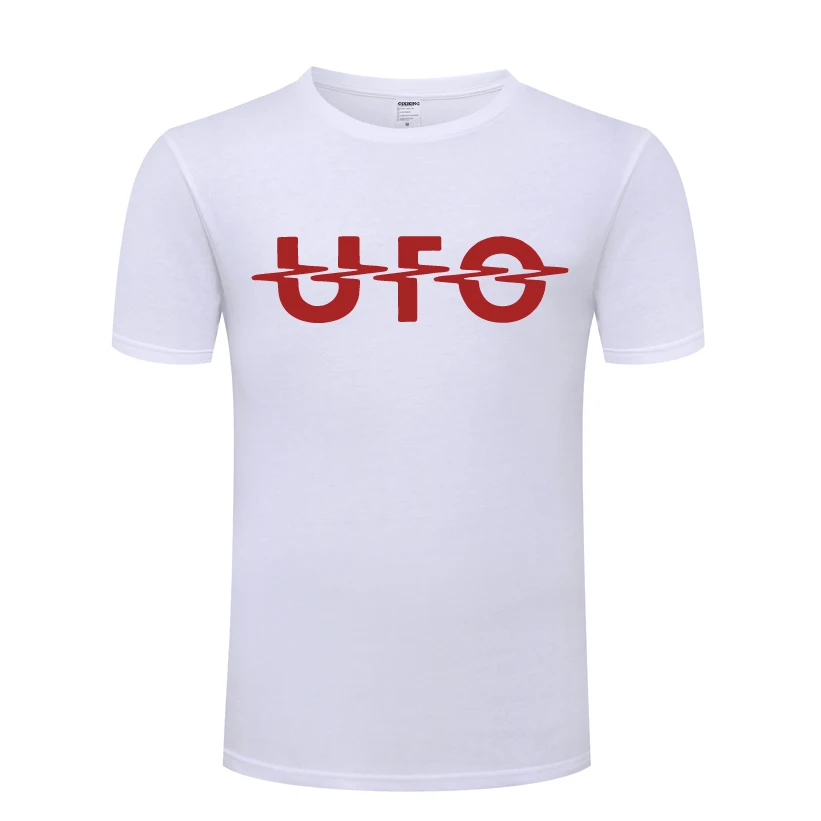 Новая креативная Мужская футболка UFO с коротким рукавом и круглым вырезом