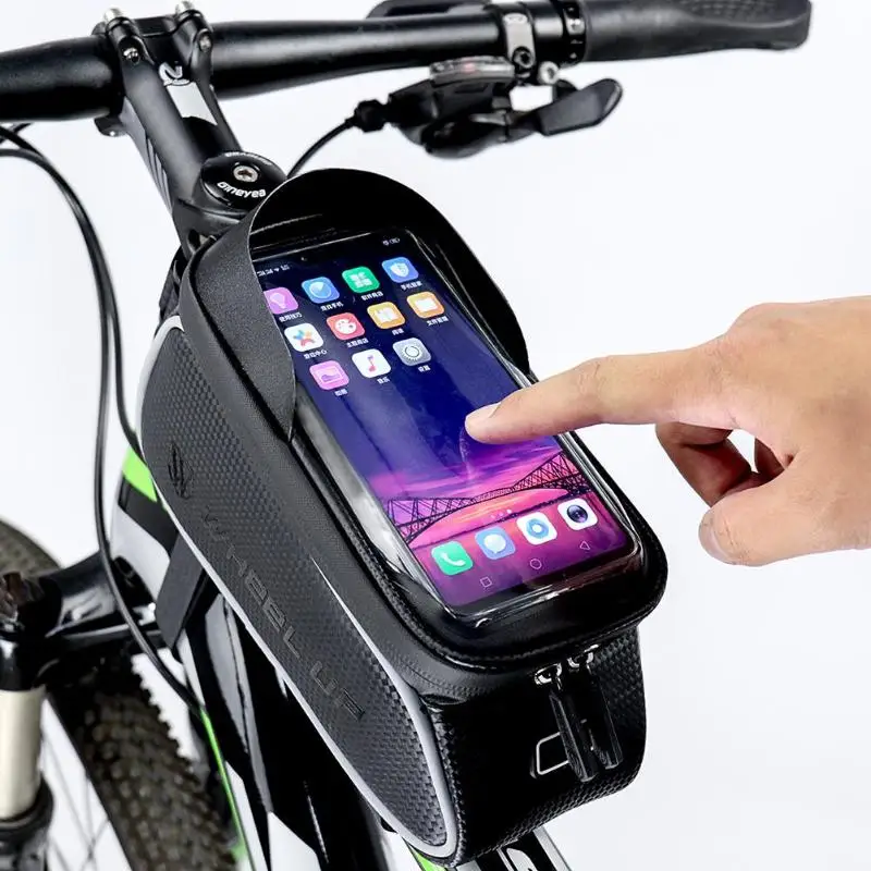 

WHEEL UP Touch Screen Front Top Tube Bicycle Bags Rainproof MTB Road Cycling Bags 6.0 Inch bike Cell Phone Cases Hot Selling