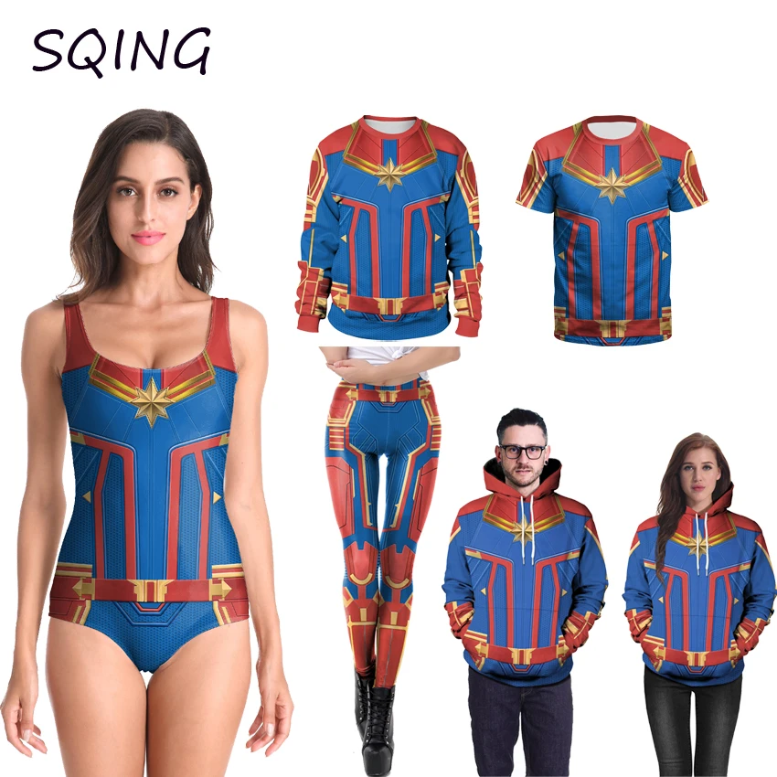 SQING Anime Cosplay Avengers Endgame Suits Tshirt Coat Swimsuit Unisex My Hero Cosplay Costumes Halloween Costumes for Women Man