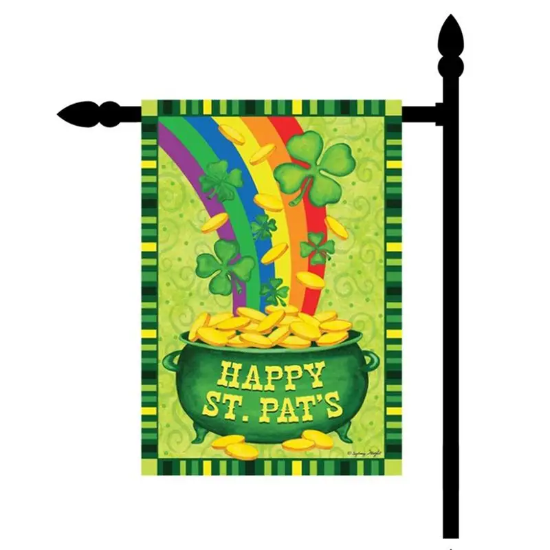 

30*45CM Irish St. Patrick's Day Garden Flag Irish Festival Garden Print Banner Mini Courtyard Decor Banner Gardening Accessories