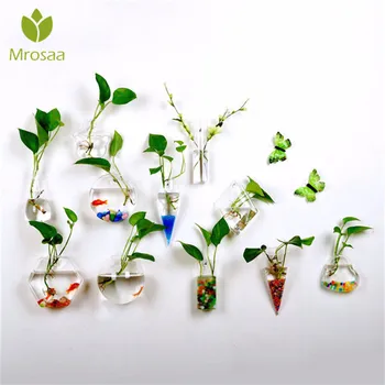 

High Borosilicate Glass Hanging Glass Flower Planter Vase Terrarium Container Flower Pots Home Garden Ball Decor Garden Supplies