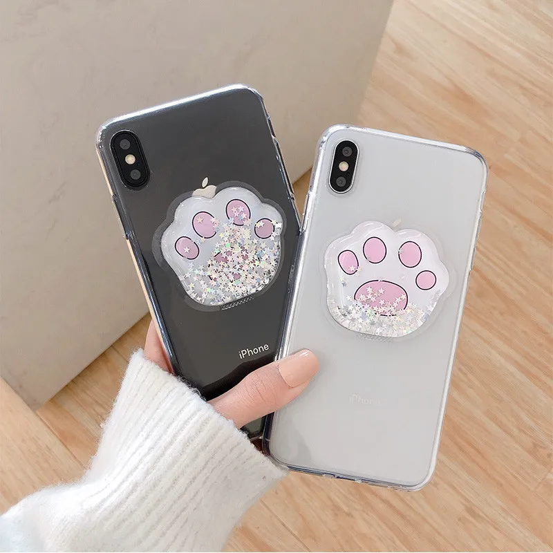 Kawaii японский Кошачий коготь Блестящий Телефон чехол для iPhone 7 Puls 6 S 8 X Xs XR Xsmax Чехлы