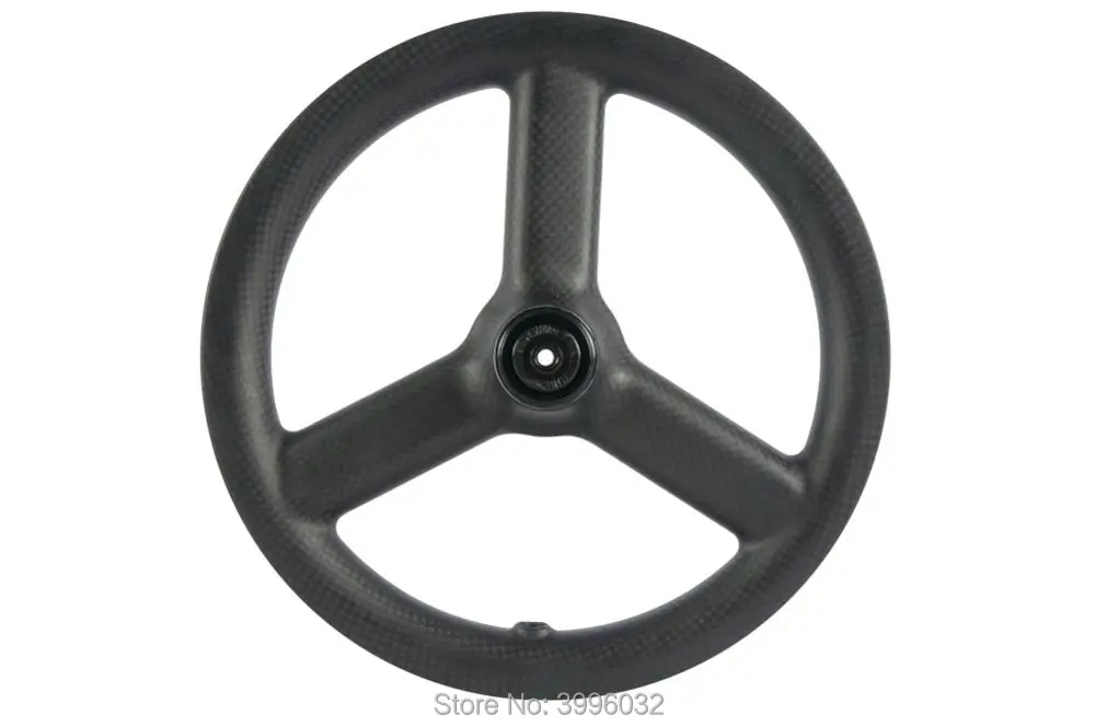 

New 12 inch 3 spoke clincher rim Slide car scooter push bike matt 3K full carbon fibre bicycle Tri-spoke wheelset 12er Free ship