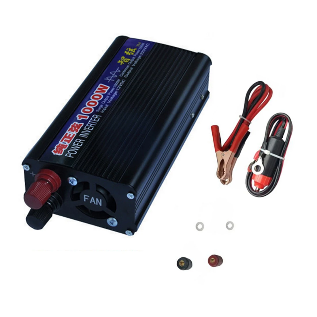 

SOPATiO 1 Pcs 1000W 12V Turn 220V Purely Sine Wave Inverter Household Vehicle-Mounted Solar Power Converter