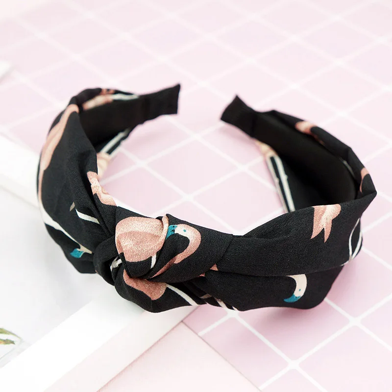 Мода 1 шт. Печатный шифон завязанный головная повязка обруч для волос головные уборы аксессуары для женщин