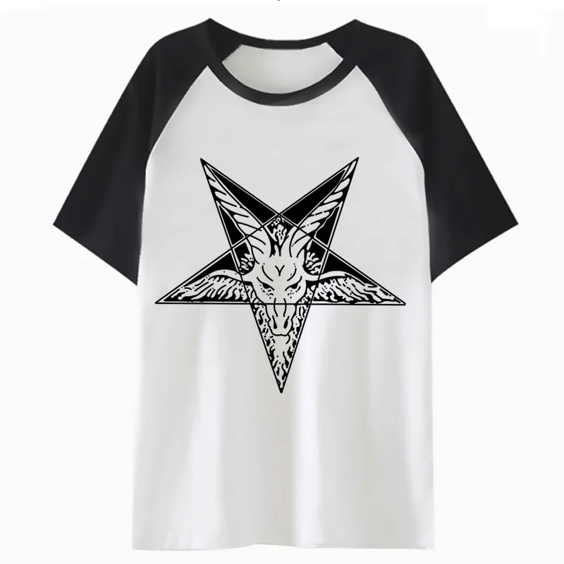 

satanic pentagram t shirt harajuku for hip clothing tee men hop streetwear male t-shirt top tshirt funny I4281