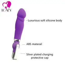 Loaey для женщин Секс игрушки Мощный G Spot, взрослых Водонепроницаемый 20 скоростей USB перезаряжаемые вибратор анальный Фалло-имитатор