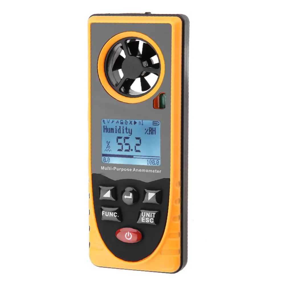 

GM8910 Portable Digital Multi-purpose Anemometer Barometric Humidity Altitude Temperature Dew Point Wind Chill Speed Meter New
