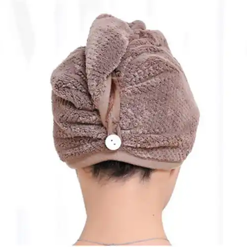 Microfiber Towel Quick Dry Hair Magic Drying Turban Bathing Hat Cap Wrap TO M3O5