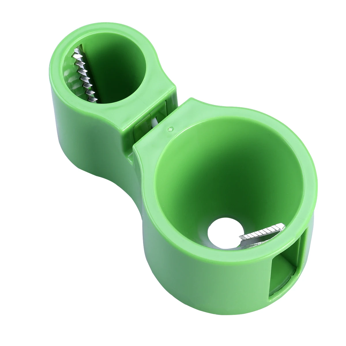 

2 In 1 Multifunctional Spiral Cutter Double Grater Shredded Slicer with Knife Sharpener for Vegetables food (Green)