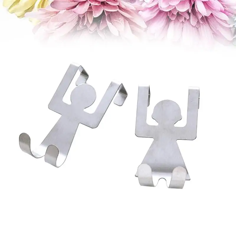 4 шт. дверные Крючки для задней панели из нержавеющей стали подвесные гуманоидные