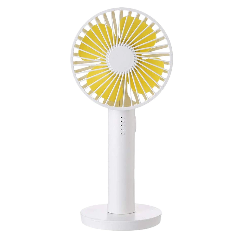 

HOT Portable Handheld Mini Fan With Makeup Mirror Battery Usb Rechargeable Office Computer Home And Travel Fan (White )