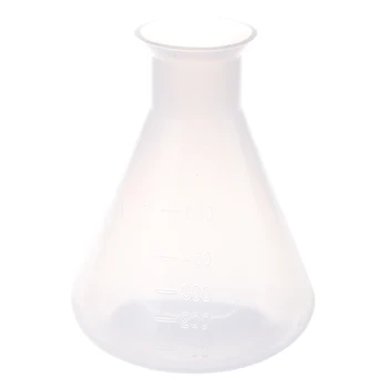 

500ml Clear Plastic Laboratory Chemical Conical Flask Storage Bottle