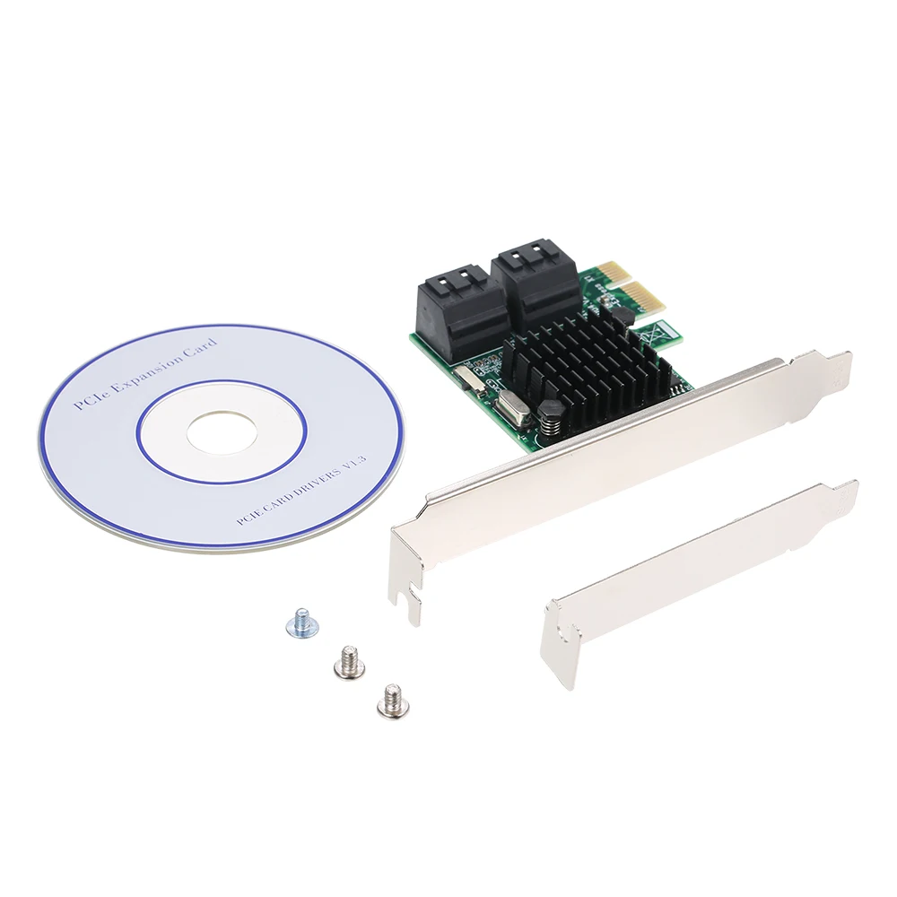 PCI E SATA III 4 портовая Адаптерная карта Express к контроллеру расширения с