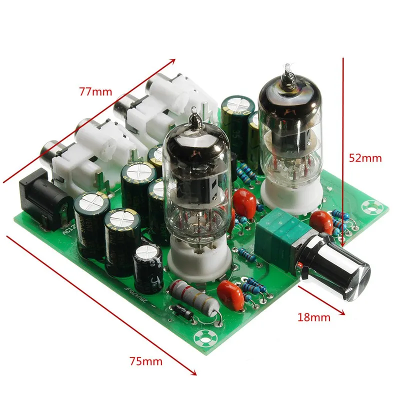 AC 12V 6J1 клапан предварительного усилителя трубки предусилителя доска усилитель для наушников буферный чехол