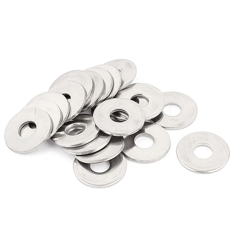 

CNIM Hot 20pcs M8 304 Stainless Steel Flat Plain Washer Spacer Silver Tone