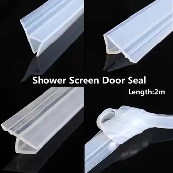 

2M 6mm/8mm Bath Shower Screen Door Sealing Strip for Glass Thickness Seal 6.5ft Door Window Glass Fixture Accessories