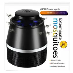 Черный Электрический комаров убийца лампа USB фотокаталитический Противомоскитный мухобойка моли Жук лампа ловушка для насекомых 5 в