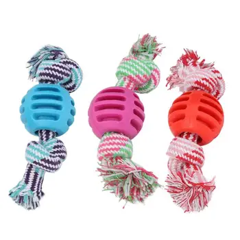 

Pet Dog Toys Dogs Chew Teeth Clean Outdoor Traning Fun Playing Rope Ball Toy for Large Small Dog Cat Pet Supplies