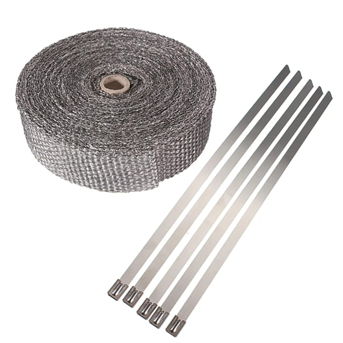 

10mx5cmx2mm Motorcycles Fiberglass Exhaust Header Wrap Insulator Turbo Pipe High Heat Tape