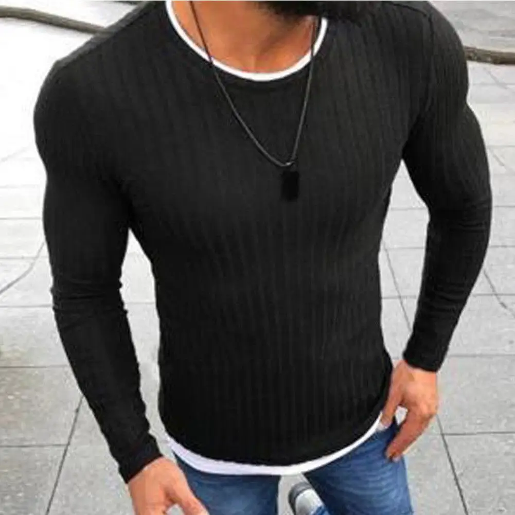 None New Men Sweater Warm Linen Round Neck Pullover Winter Autumn Fashion Casual Jumper Tops | Мужская одежда