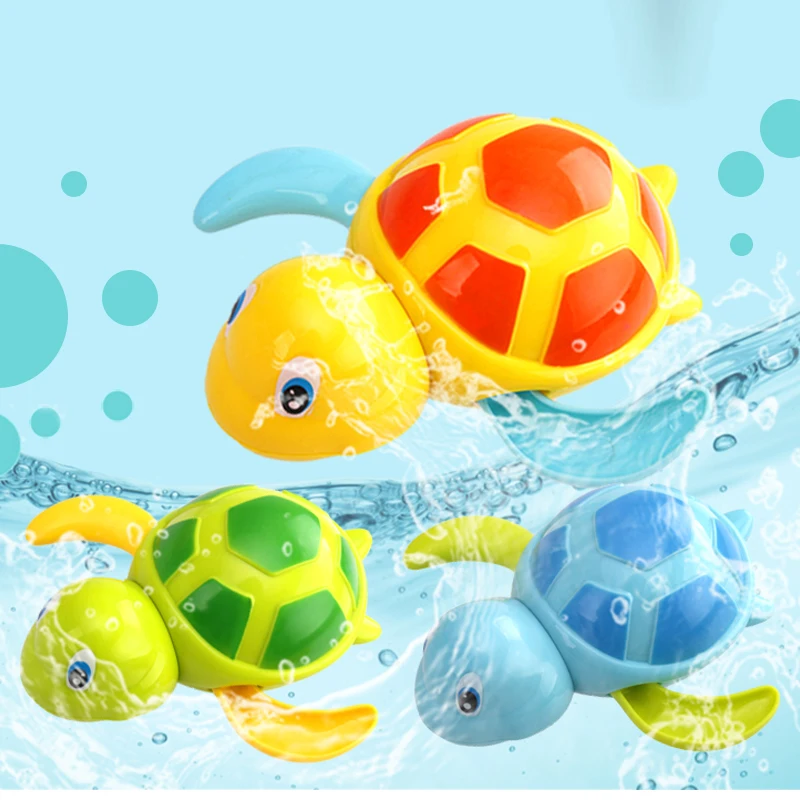 Most effective  Baby Kids Multi-type Wind Up Tortoise Chain Bathing Shower Clockwork water baby toys oyuncak toys f