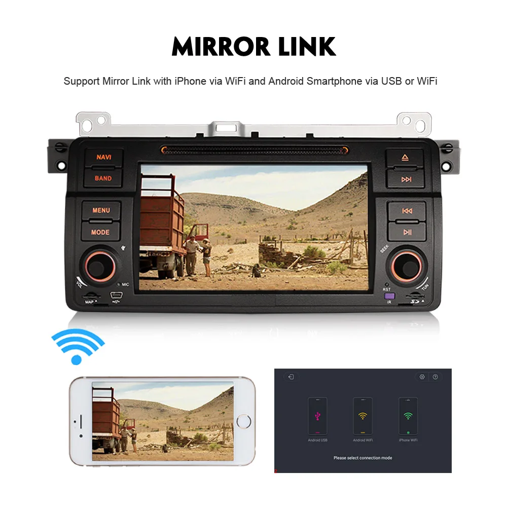 7 &quotчетырехъядерный Android 8 1 Авторадио DAB + WiFi 4G DVD OBD BT Bluetooth Автомобильный