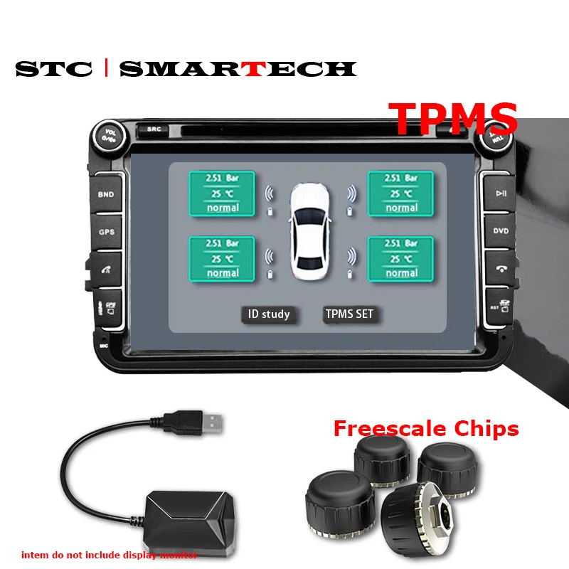 Android DVD TPMS USB Tire Alarm Auto Tire Pressure Monitoring System 4 Tire external / inner Sensors Temperature Alarm inner Android DVD TPMS USB Tire Alarm Auto Tire Pressure Monitoring System 4 Tire external / inner Sensors Temperature Alarm inner