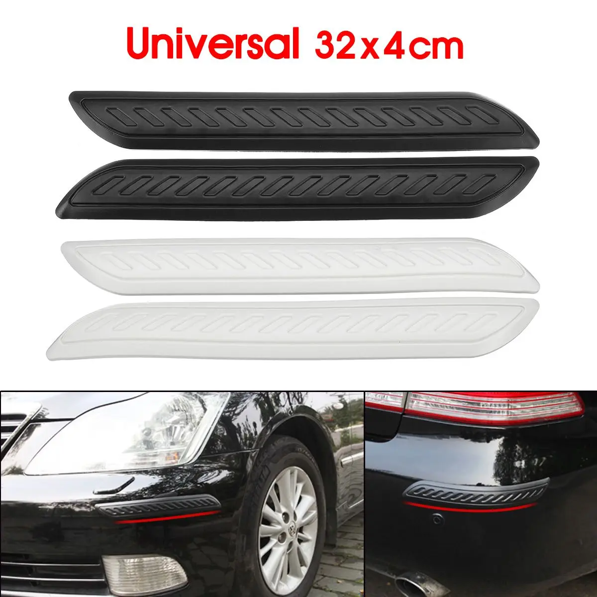 2pcs Car Auto Universal Front Rear Bumper Corner Protector Guard Cover