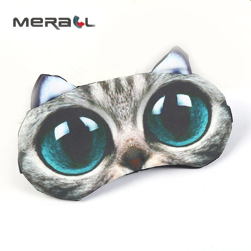 

5pcs Cute Cartoon Cat Animal Sleep Mask Bandage On Eyes For Kids Child Girls Eye Cover Sleeping Travel Rest Eye Patch Eyeshade